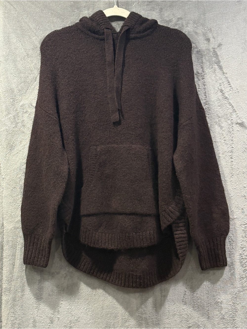 Madewell Women's Size M Wilmington Hoodie Sweater In Heather Raisin Wool Blend